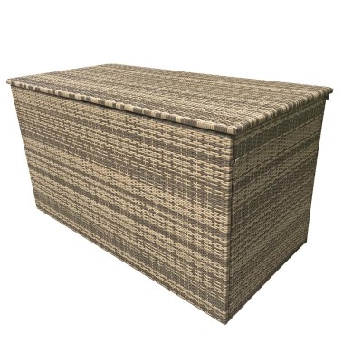 CUSHION BOX - Large Cushion Box Flat Brown Weave