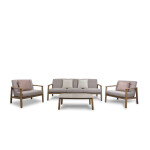 HARDACRE 3 Seat Sofa With 2 Armchairs And Coffee Table