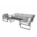 ALARNA Corner Sofa Grey in grey powder coat