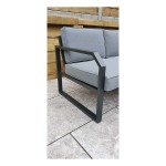 ALARNA Corner Sofa Grey in grey powder coat