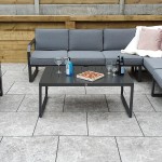 ALARNA Corner Sofa Grey in grey powder coat