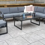 ALARNA Corner Sofa Grey in grey powder coat