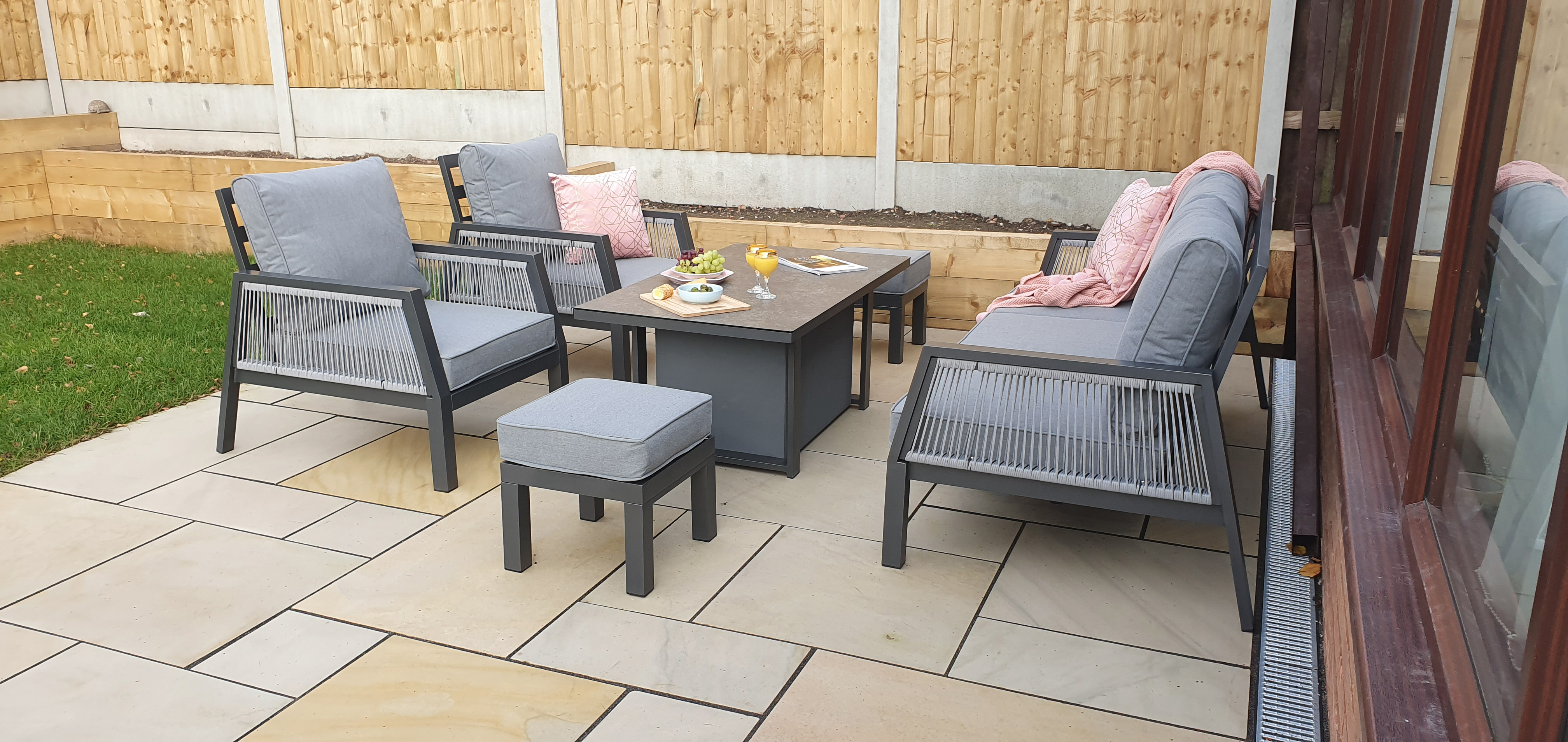 BETTINA Sofa Dining Set Grey
