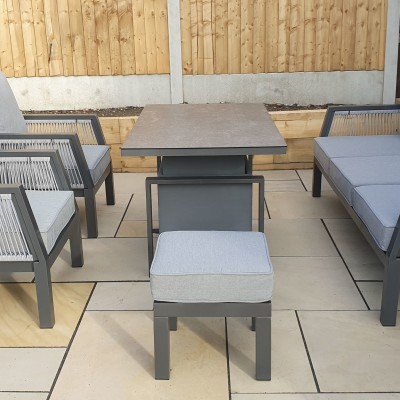 BETTINA Sofa Dining Set Grey