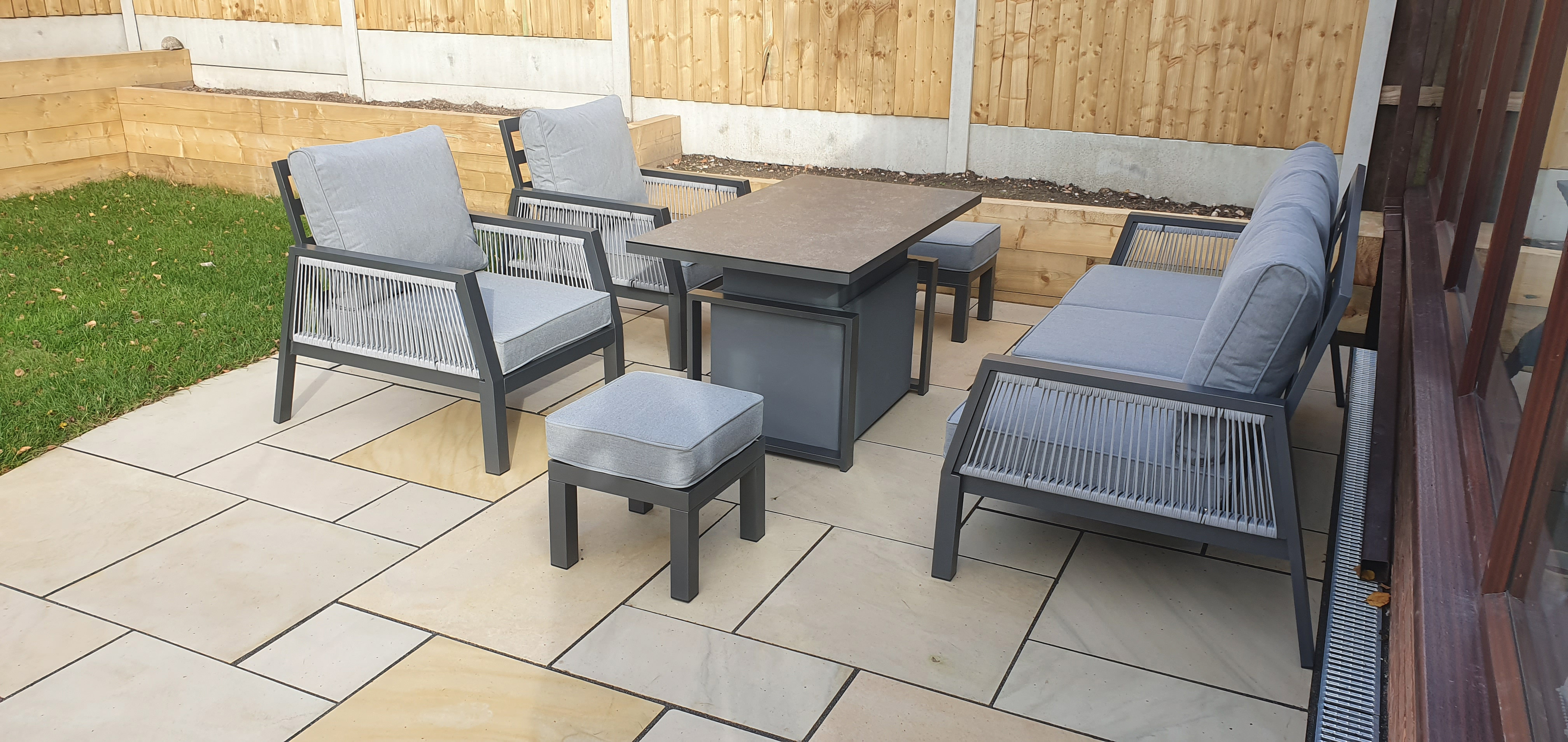 BETTINA Sofa Dining Set Grey