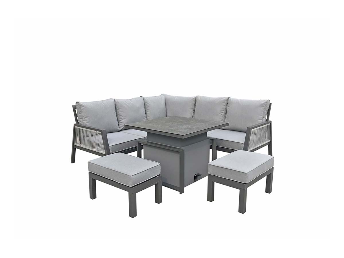 BETTINA Corner Dining Set Grey