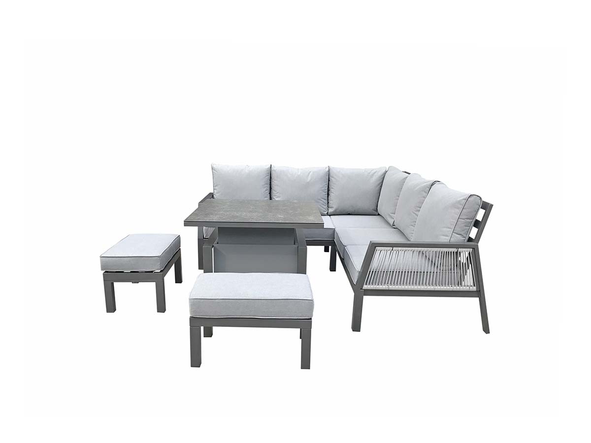 BETTINA Corner Dining Set Grey