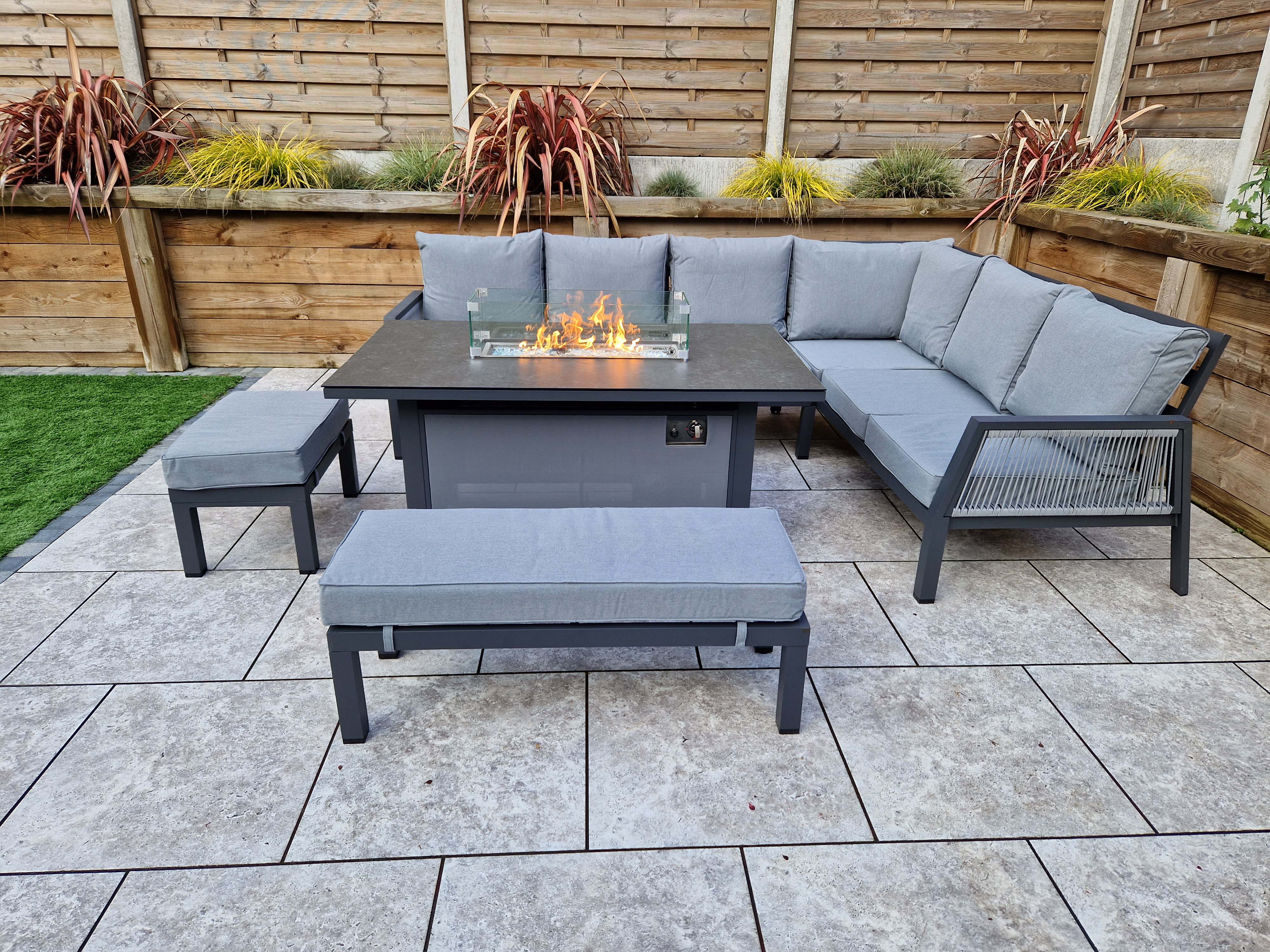 BETTINA Bettina corner dining with gas fire pit