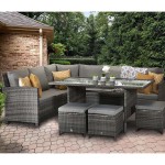 Charlotte Firepit corner dining set
