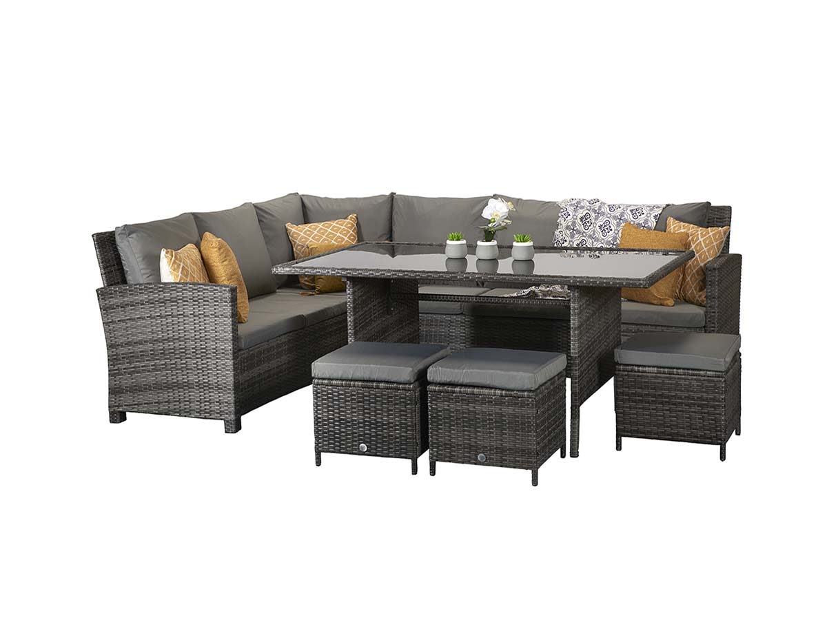 Charlotte Firepit corner dining set