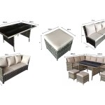 Charlotte Firepit corner dining set