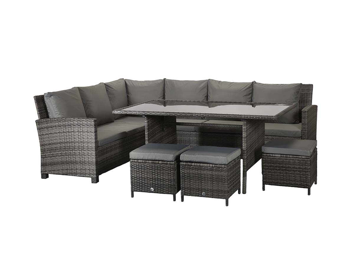 Charlotte Firepit corner dining set