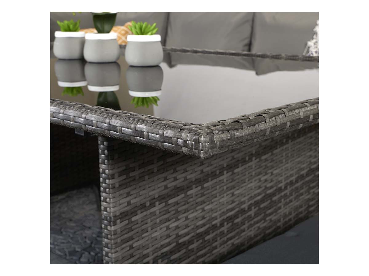 Charlotte Firepit corner dining set