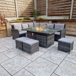 Charlotte Firepit corner dining set