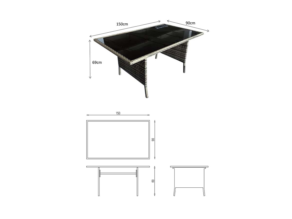 Charlotte Firepit corner dining set