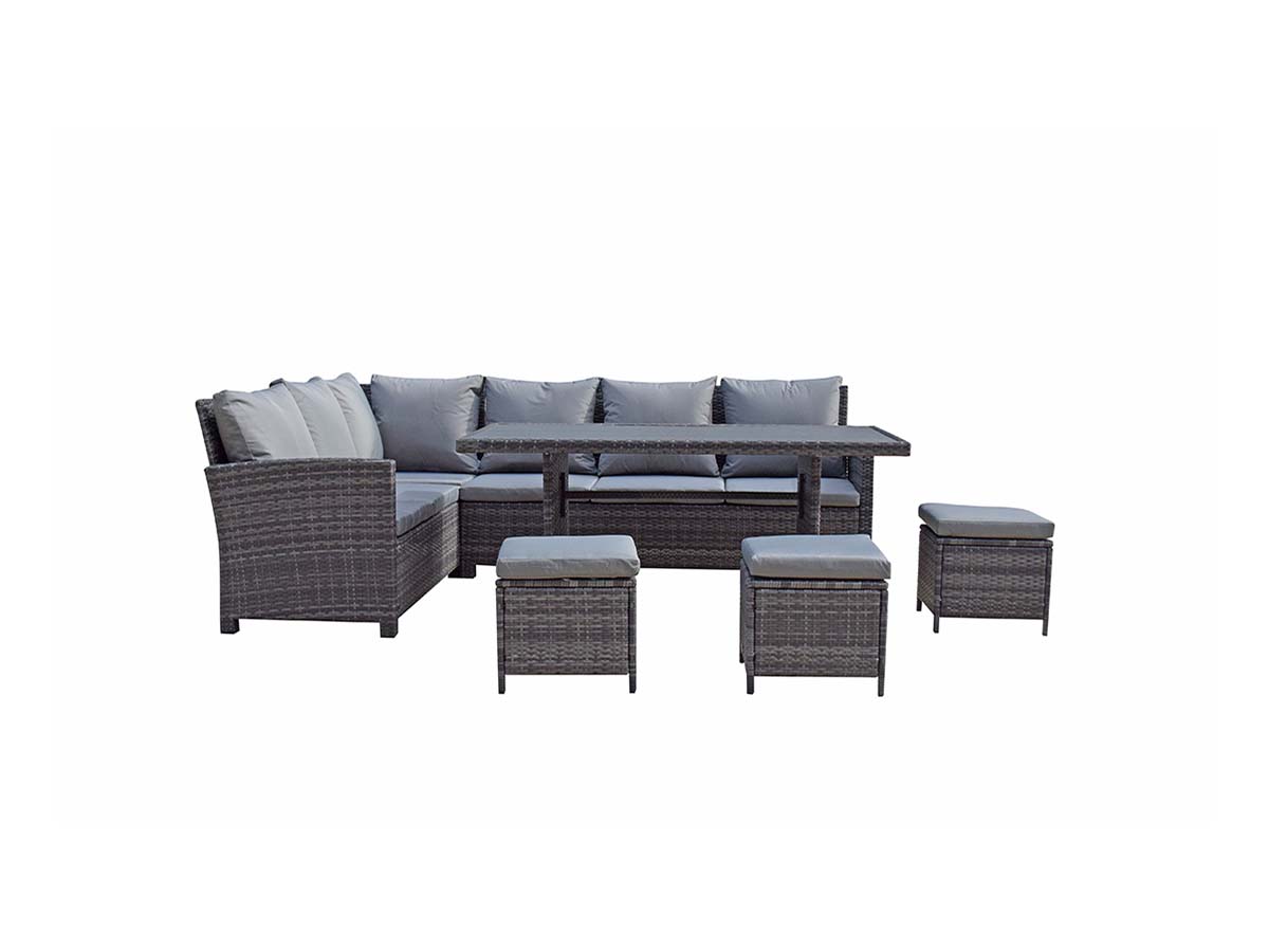 CHARLOTTE HDPE wood effect Corner Dining