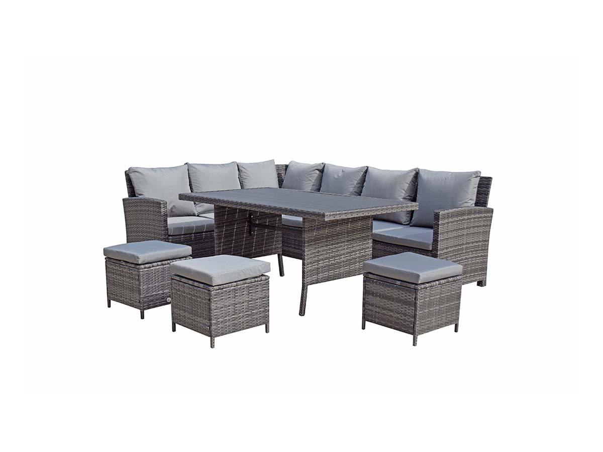 CHARLOTTE HDPE wood effect Corner Dining