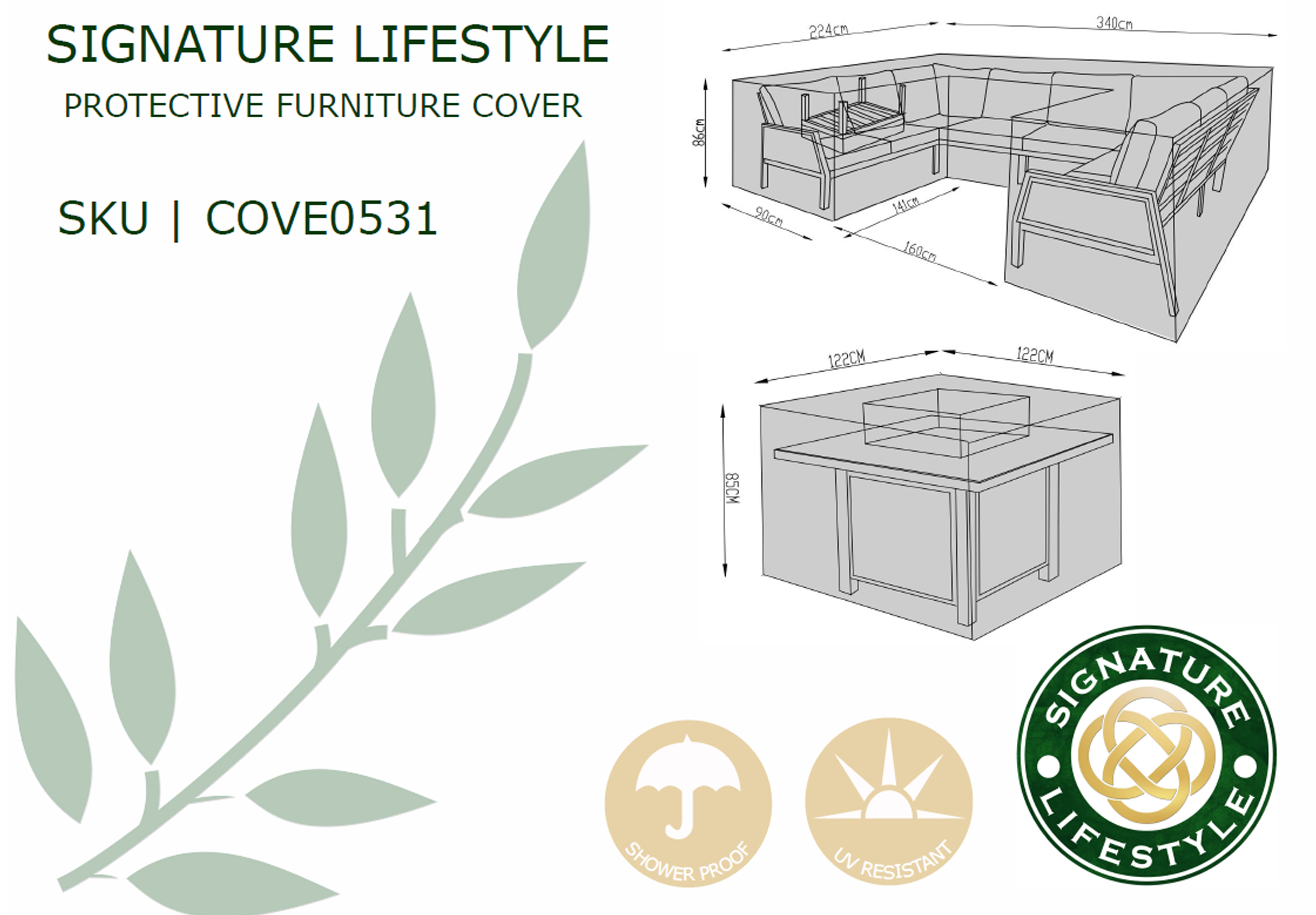 FURNITURE COVER - cover set for bett0411 + table