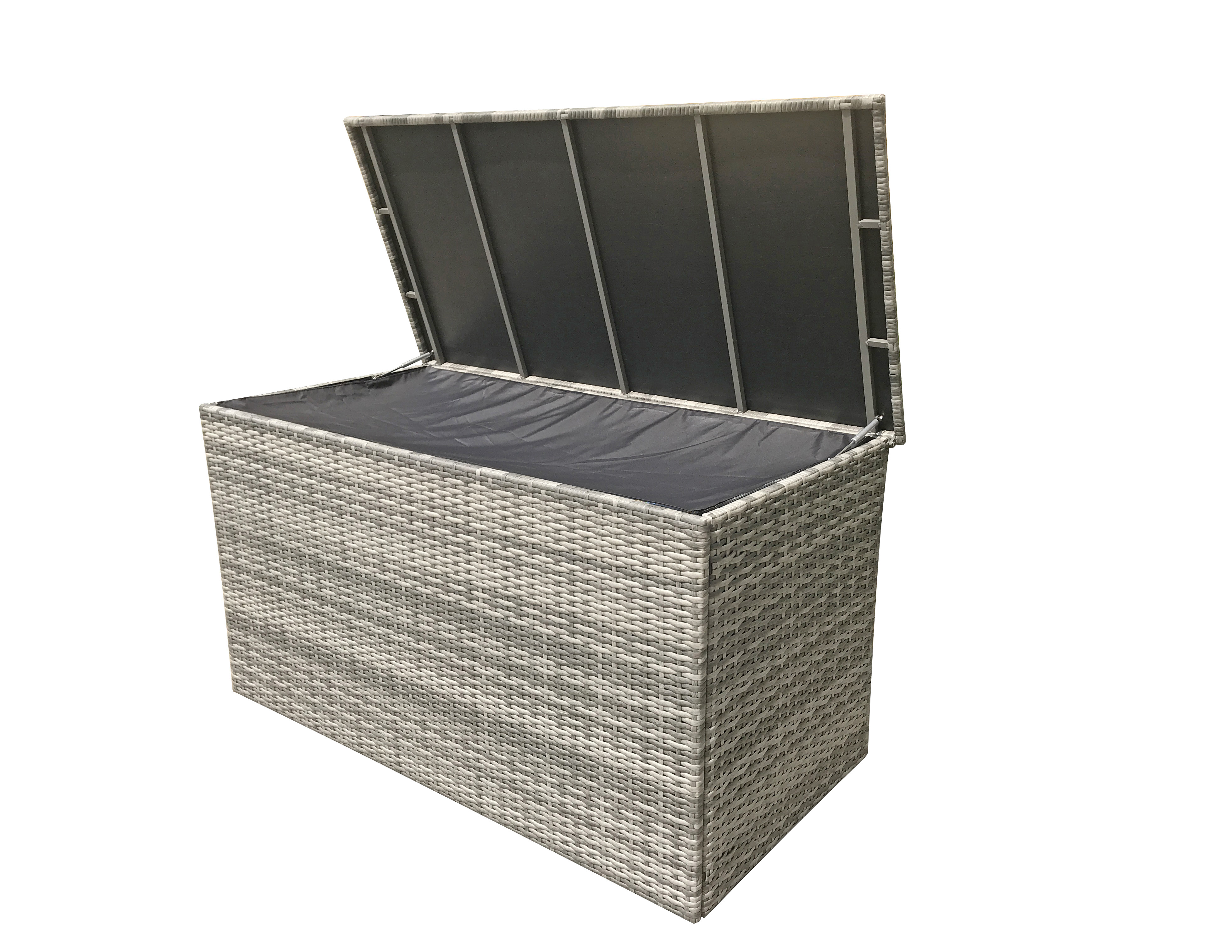 CUSHION BOX - Large Cushion Box Sarah Grey Weave