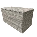 CUSHION BOX - Large Cushion Box Sarah Grey Weave