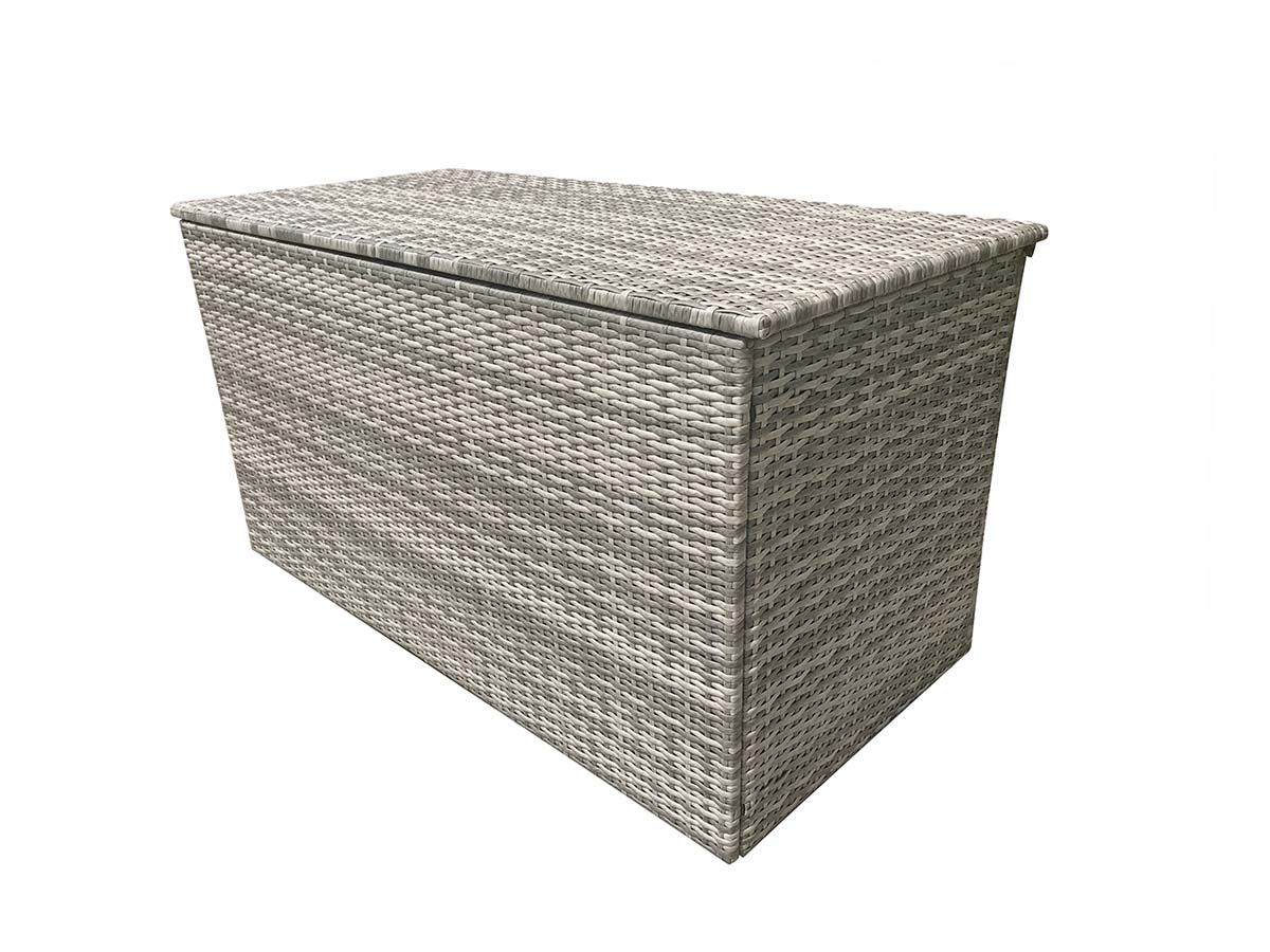 CUSHION BOX - Large Cushion Box Sarah Grey Weave