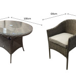 DARCEY 4 Seat Round Dining Set