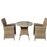 Darcey 2 Seat Bistro Set with high back dining chairs