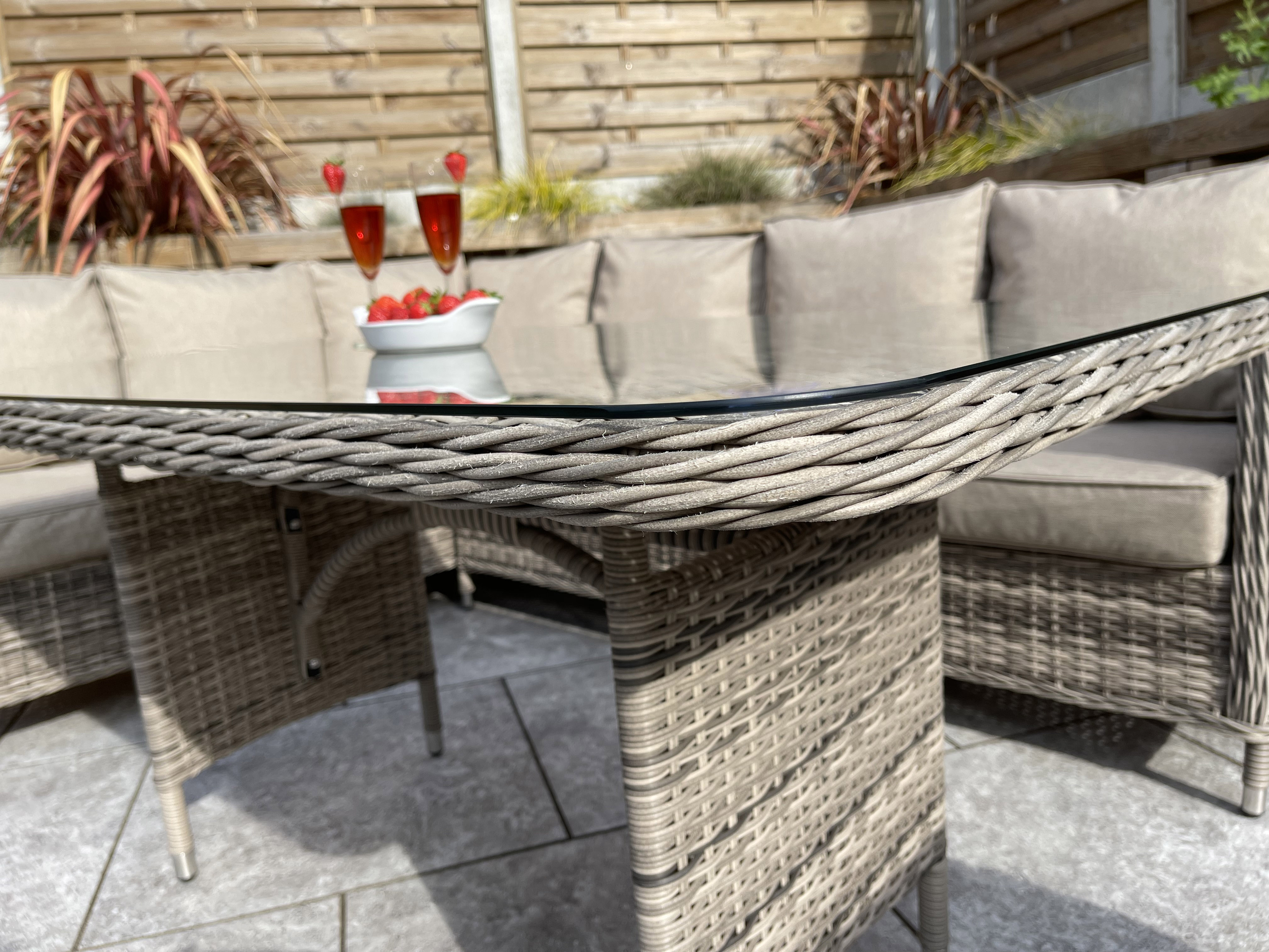 EDWINA Corner Dining Mixed Nature Weave