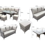 EDWINA Corner Dining Mixed Nature Weave