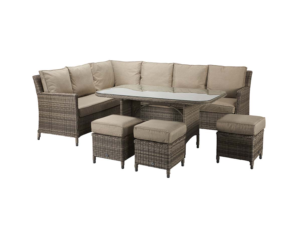 EDWINA Corner Dining Mixed Nature Weave