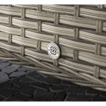 EDWINA Corner Dining 3 Wicker Special Grey