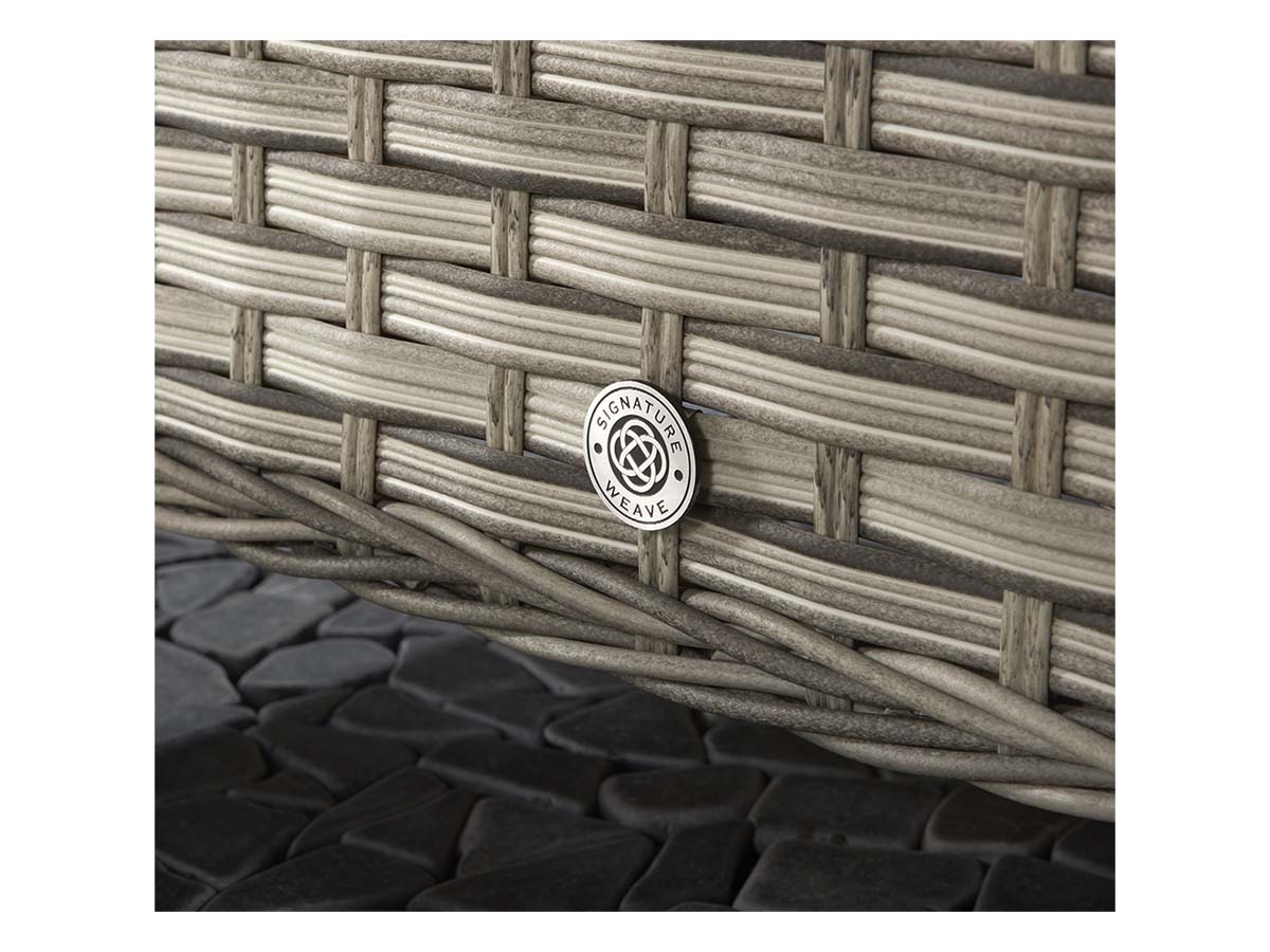 EDWINA Corner Dining 3 Wicker Special Grey