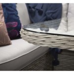 EDWINA Corner Dining 3 Wicker Special Grey