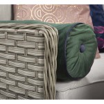 EDWINA Corner Dining 3 Wicker Special Grey