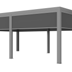 GAZEBO 4x6 grey with LED strip lights