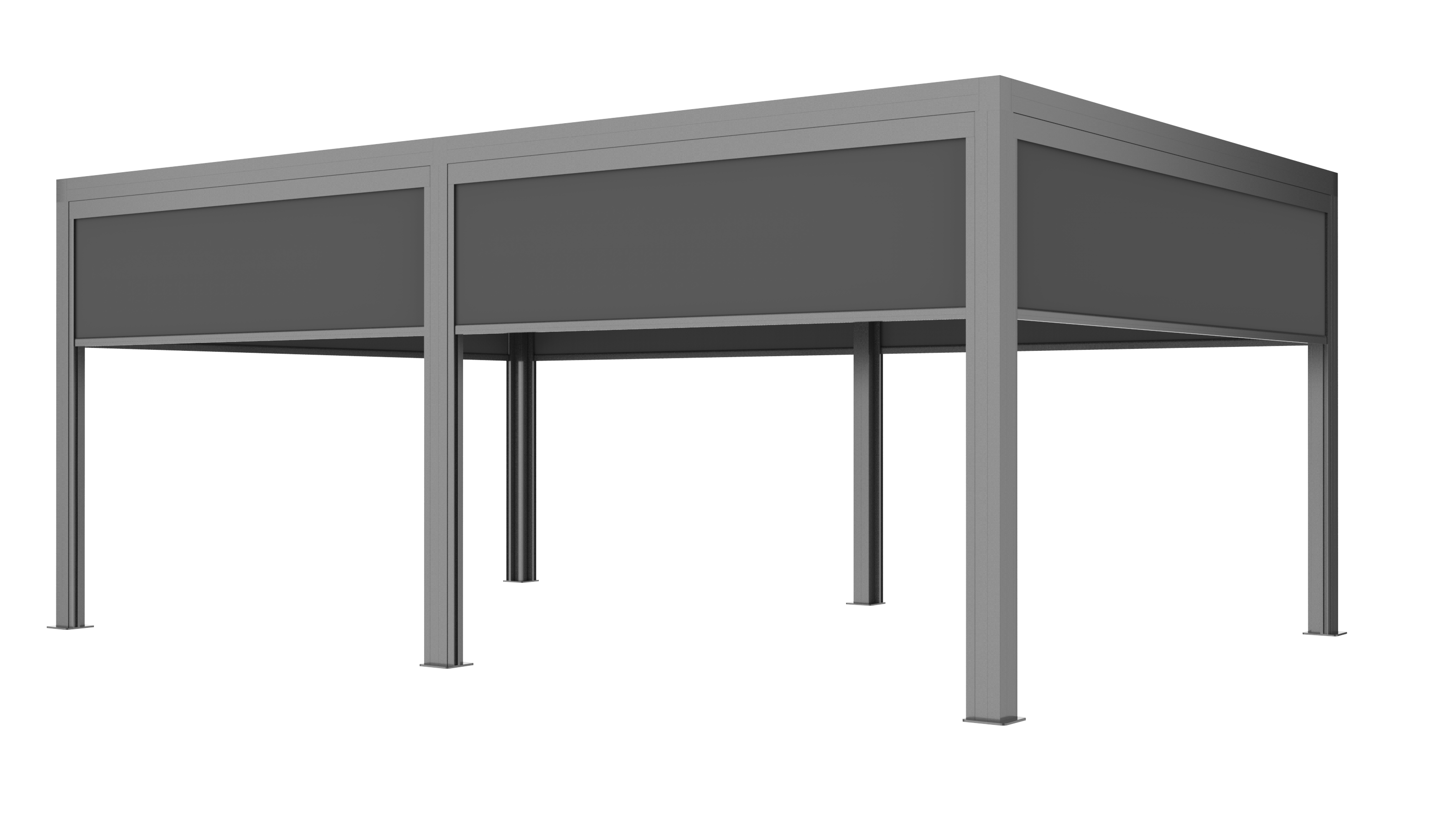 GAZEBO 4x6 grey with LED strip lights