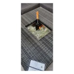GEORGIA Corner Hi/Low Dining Set Grey With Ice Bucket