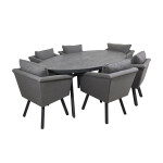 LUNA 6 seat oval dining