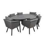 LUNA 6 seat oval dining