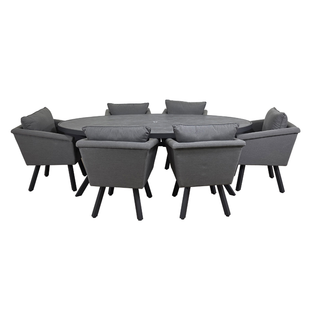LUNA 6 seat oval dining