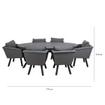 LUNA 6 seat oval dining