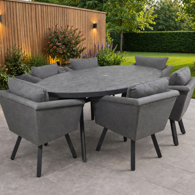 LUNA 6 seat oval dining
