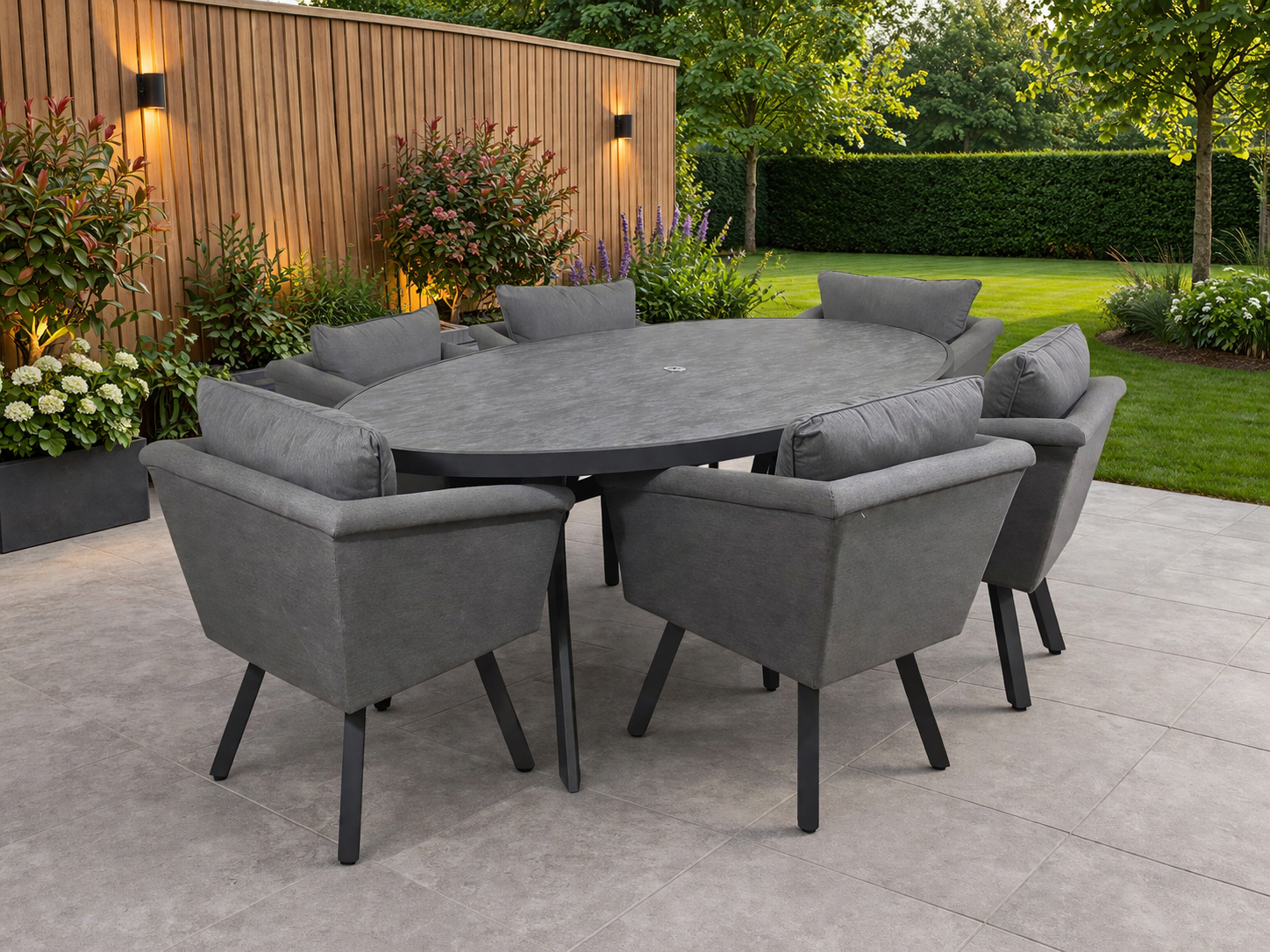 LUNA 6 seat oval dining