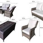 MIA 4 Seat Sofa Set