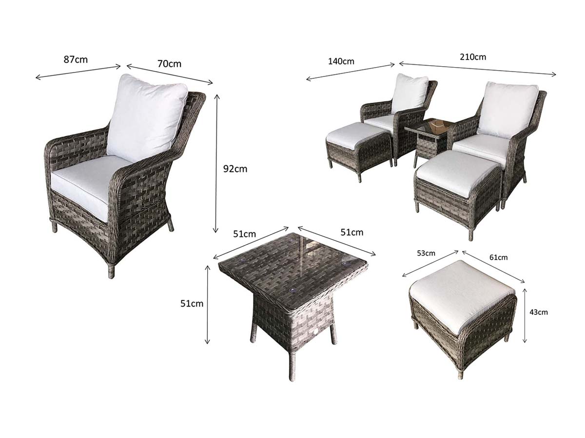 MIA Lounge Set Grey