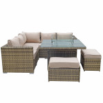 GEORGIA corner gas firepit set