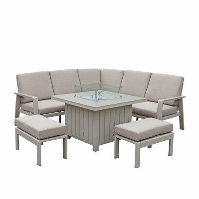 NEPTUNE Square corner with gas firepit