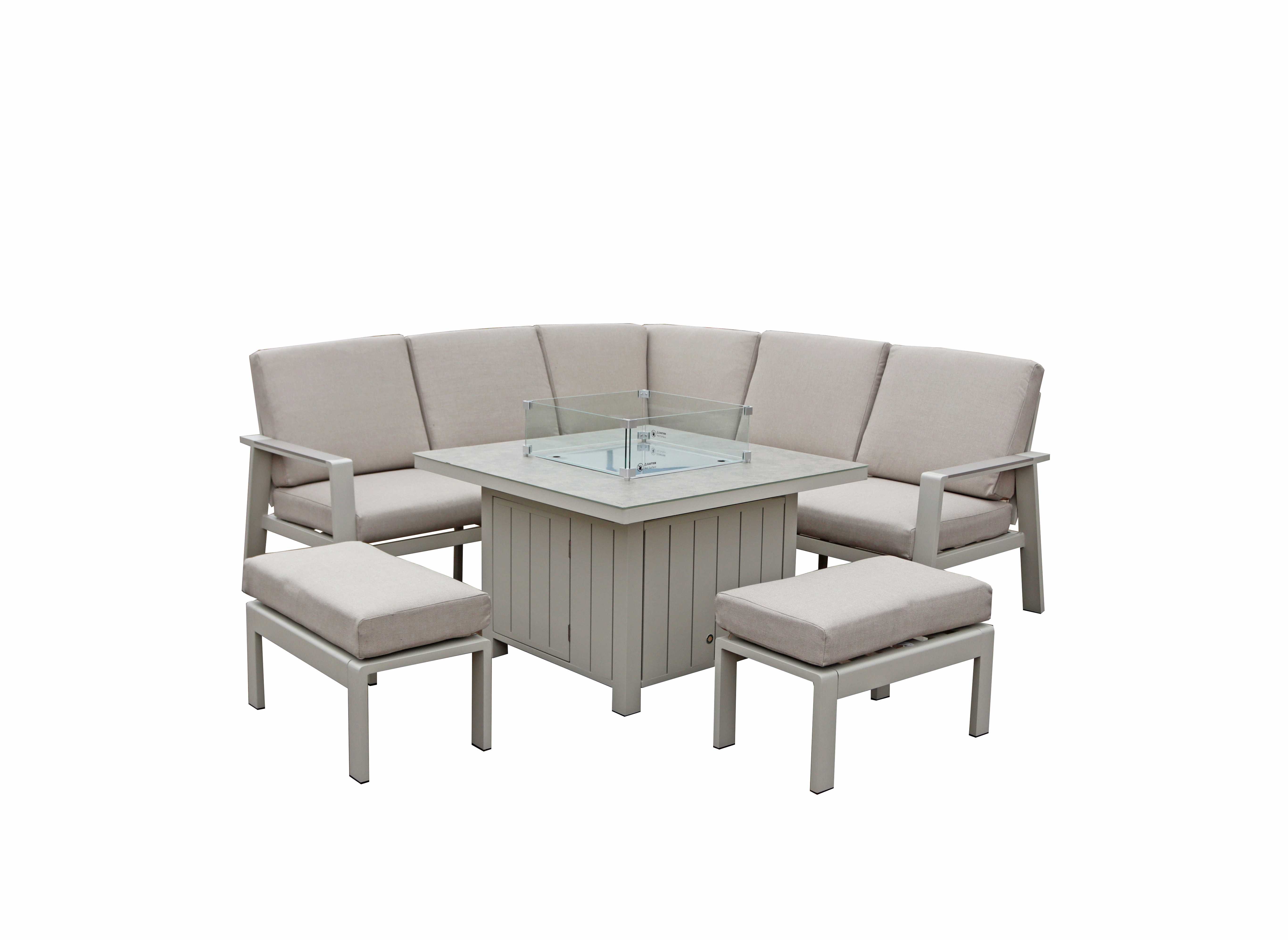 NEPTUNE Square corner with gas firepit