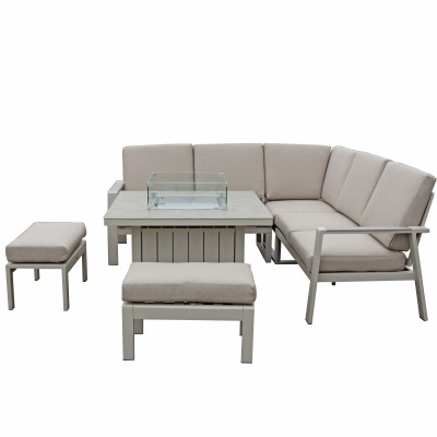 NEPTUNE Square corner with gas firepit