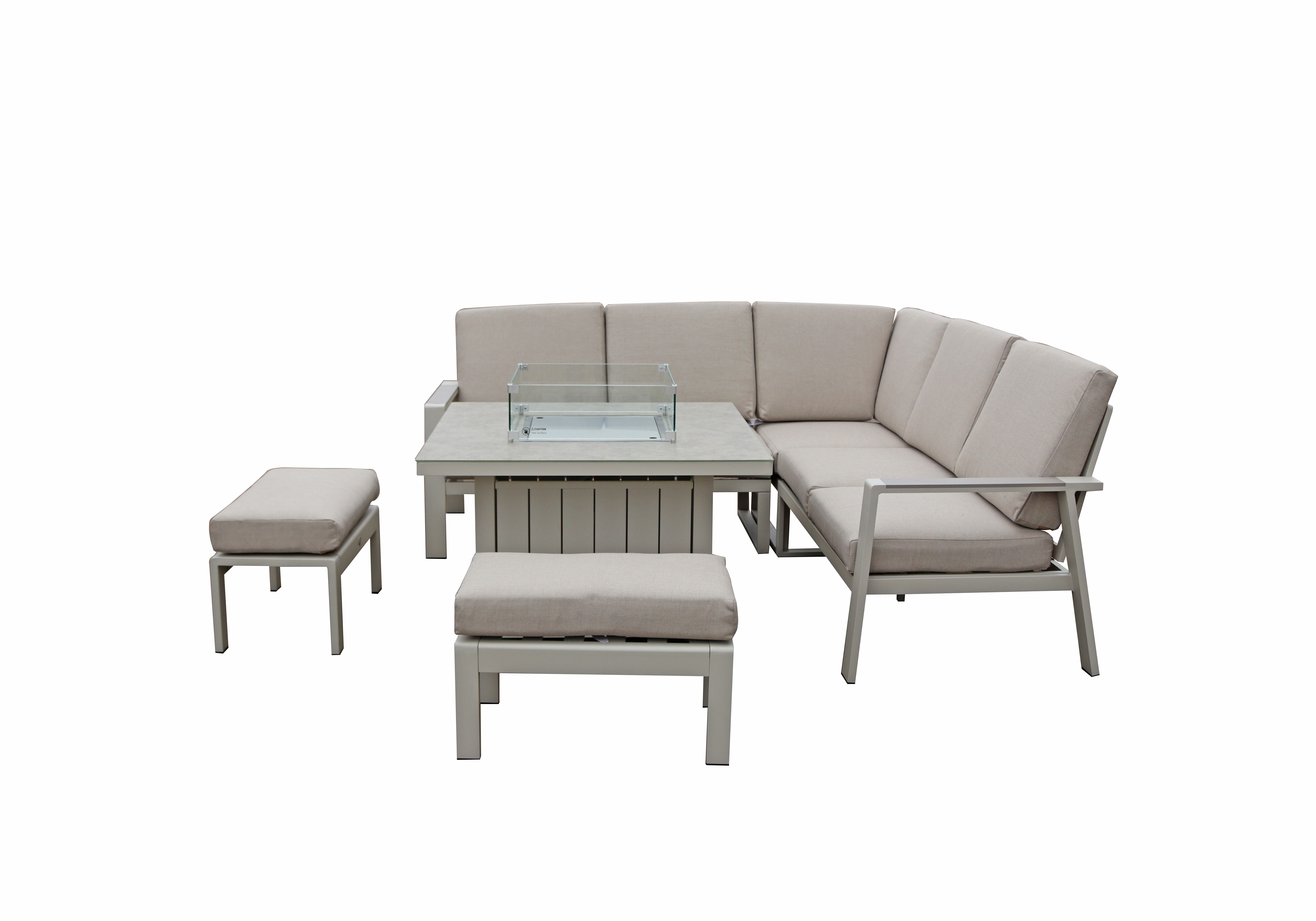 NEPTUNE Square corner with gas firepit